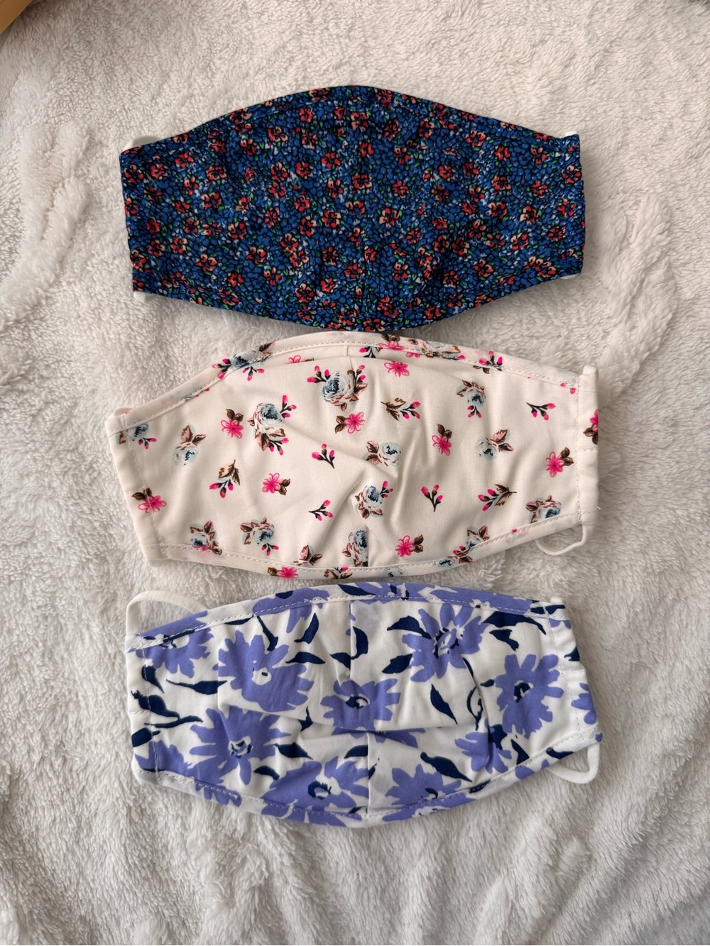 GAP Floral Face Mask Trio - Blue, White, Cream